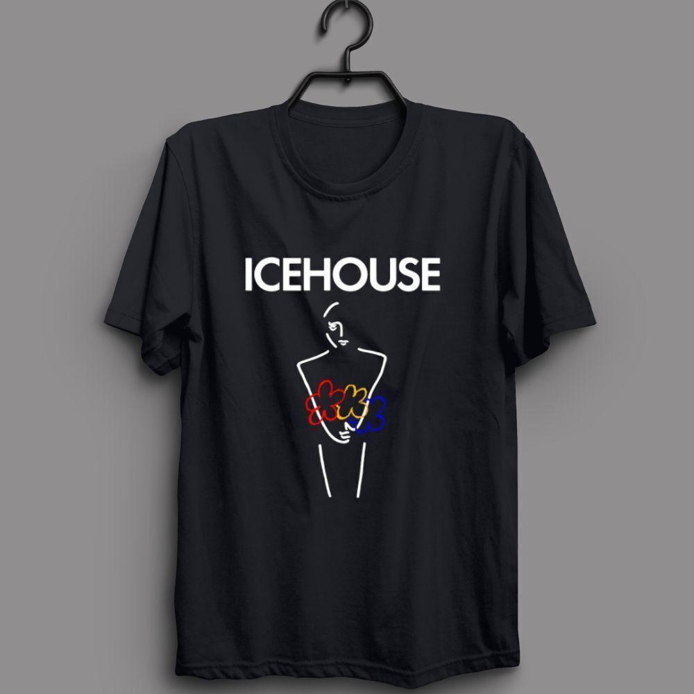 SALE Vtg Icehouse Rock Band Gift Cotton Black Full Size Unisex Tee Shirt Unisex T-Shirt XXXXL