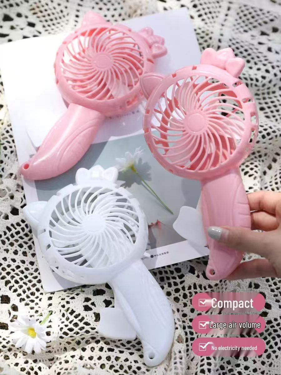 

Rechargeable Handheld Portable Fan with Digital Display and High-Speed Air Cannon Color Box