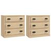 Maison Exclusive - Buffets 2 pcs chêne sonoma bois d'ingénierie