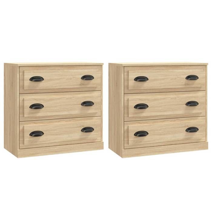 Maison Exclusive - Buffets 2 pcs chêne sonoma bois d'ingénierie