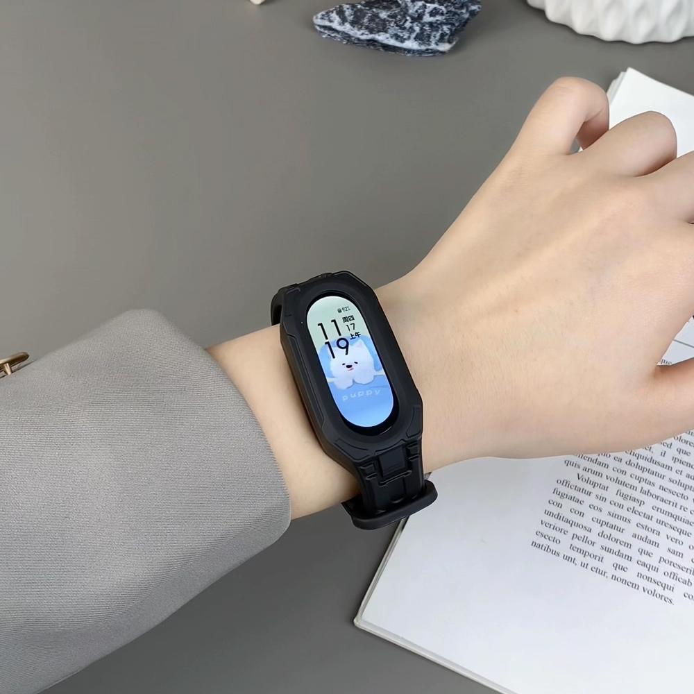 Armband+Hülle für Xiaomi Mi Band 10 9 8 NFC miband Uhrenzubehör Sport Silikonarmband Handgelenkgurt pulseira correa Mi band 10