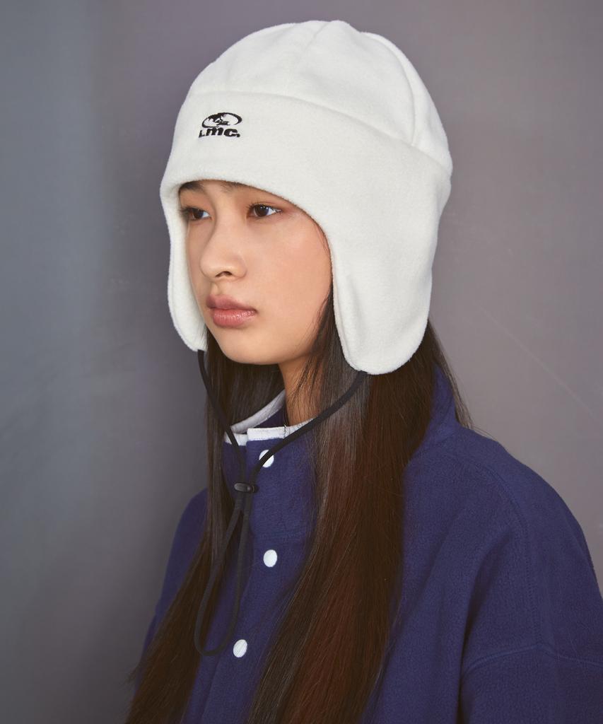 LMC Oval Globe Fleece Earflap Beanie Ivory