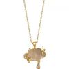 JMXD Lightning Cloud Necklace Creative Design Dainty Clavicle Chain Micro Inlay Crystal Pendant Trendy Aesthetic Jewelry for Women