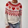 Europäischer & Amerikanischer Damen Lockerer Farbblock Rundhals Mode Pullover