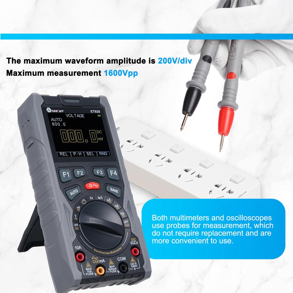3in1 Oscilloscope Multimeter Signal Generator 6000 Digit Counting Electric Current Voltage Capacitance Resistance Diode