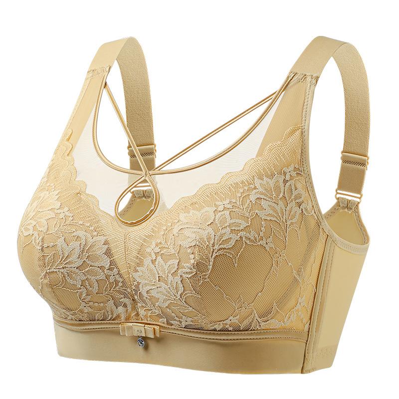 Adjustable bra, no magnetic, no steel ring, gather comfortably, anti-light, large size, full cup, double breasts