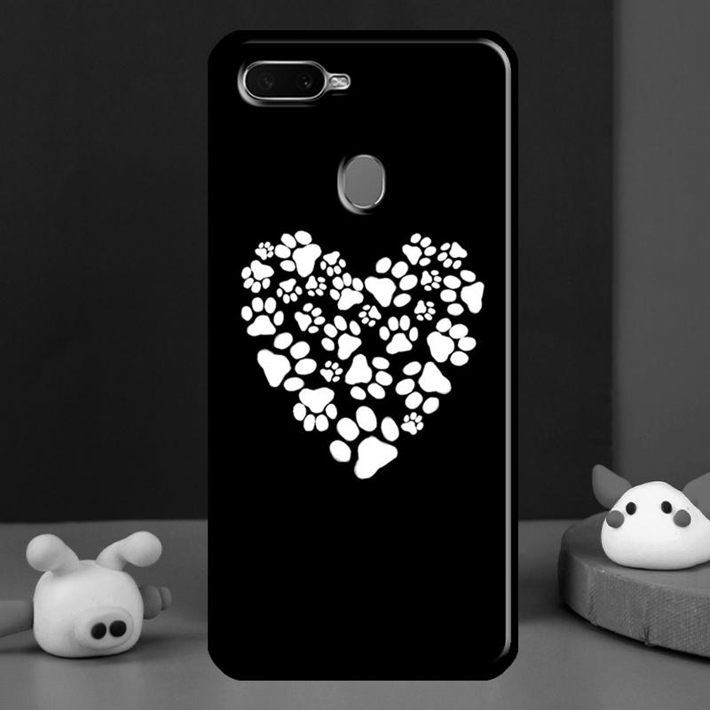 Dog Paw Case For Oppo A96 A76 A16 A74 A94 A54 S A57 A77 A58 A78 A98 A5 A9 A91 A15 A17 A52 A72 Cover
