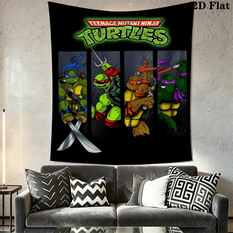 Shell Shock Tmnt Art Show Tribute Tapestry Background Cloth Fashion Print Christmas Gift Home Decor Atmospheric Background Cloth