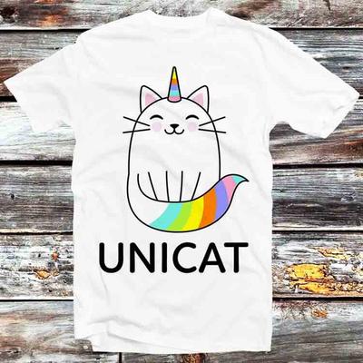 Einhorn Katze Unicat Gay Stolz LGBT Pride T-Shirt B957