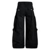 BeatStreet American Workwear Style Multi-Pocket Wide Leg Pants Loose Casual Deconstructed Design Men's Women's Trendy Trousers