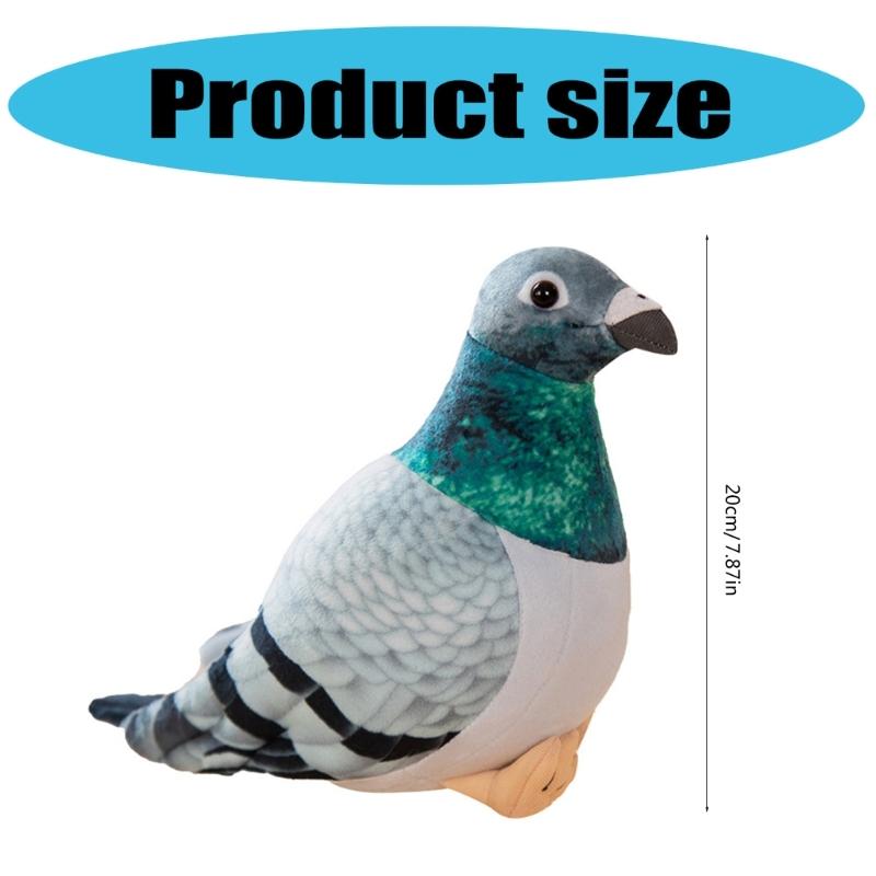 Multipurpose Pigeons Shape Stuff Toy Comforting Sturdy Plush Portable Accessory for Kids and Adults Relaxation