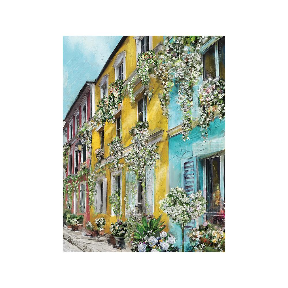 

Цветочная уличная картина, печать на холсте, модный настенный художественный постер, свежий гламурный городской пейзаж, картина для гостиной, домашний декор, Cuadros 21x30cm No Framed