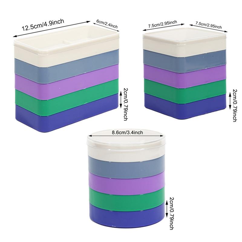 5 Layer Plastic Round Watch Parts Screw Storage Box Watch Tool Holder Container Watch Accessory Storage Box