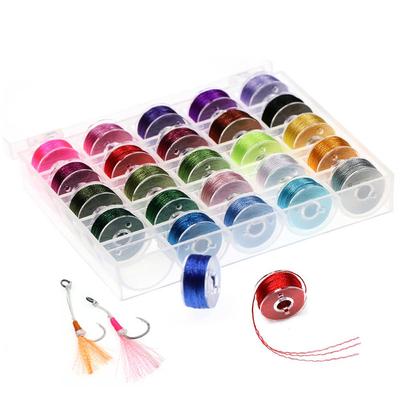 Bimoo 300D Multi-Color SlowJigging Assist Hooks Bindefaden Große Meer Salzwasser Angelfliegen Köder NylonBindematerial
