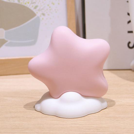 Moon Star Night Light for Kids, Silicone Soft Glow LED Lamp for Bedroom, Cute Cloud Moon Decor for Nursery