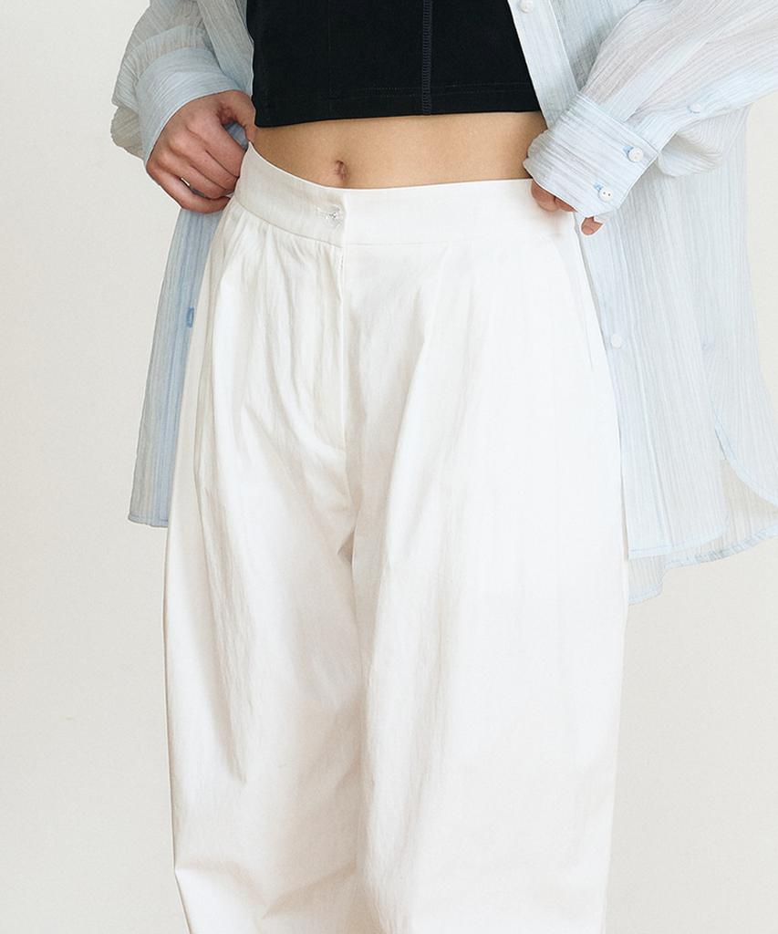 MAKE A TOAST Double-Pleat Wide Volume Fit Pants (Ivory) Mbfspa004Iv