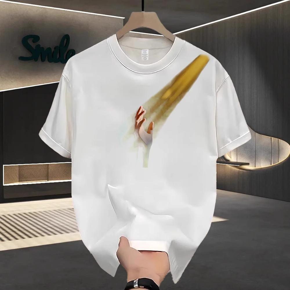 Women Men Cotton T Shirt Round Neck Short Sleeve Print Casual T-shirts