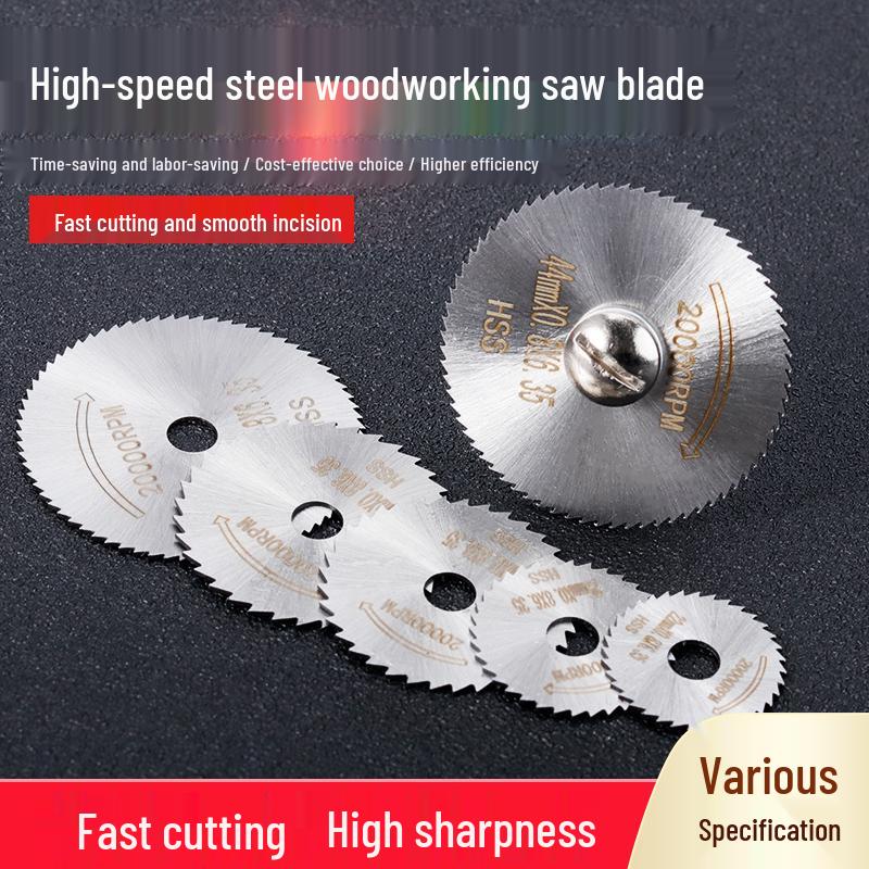 Small HSS Circular Saw Blade for Mini Electric Drill/Grinder - High-Speed Steel for Woodworking and Metal Cutting