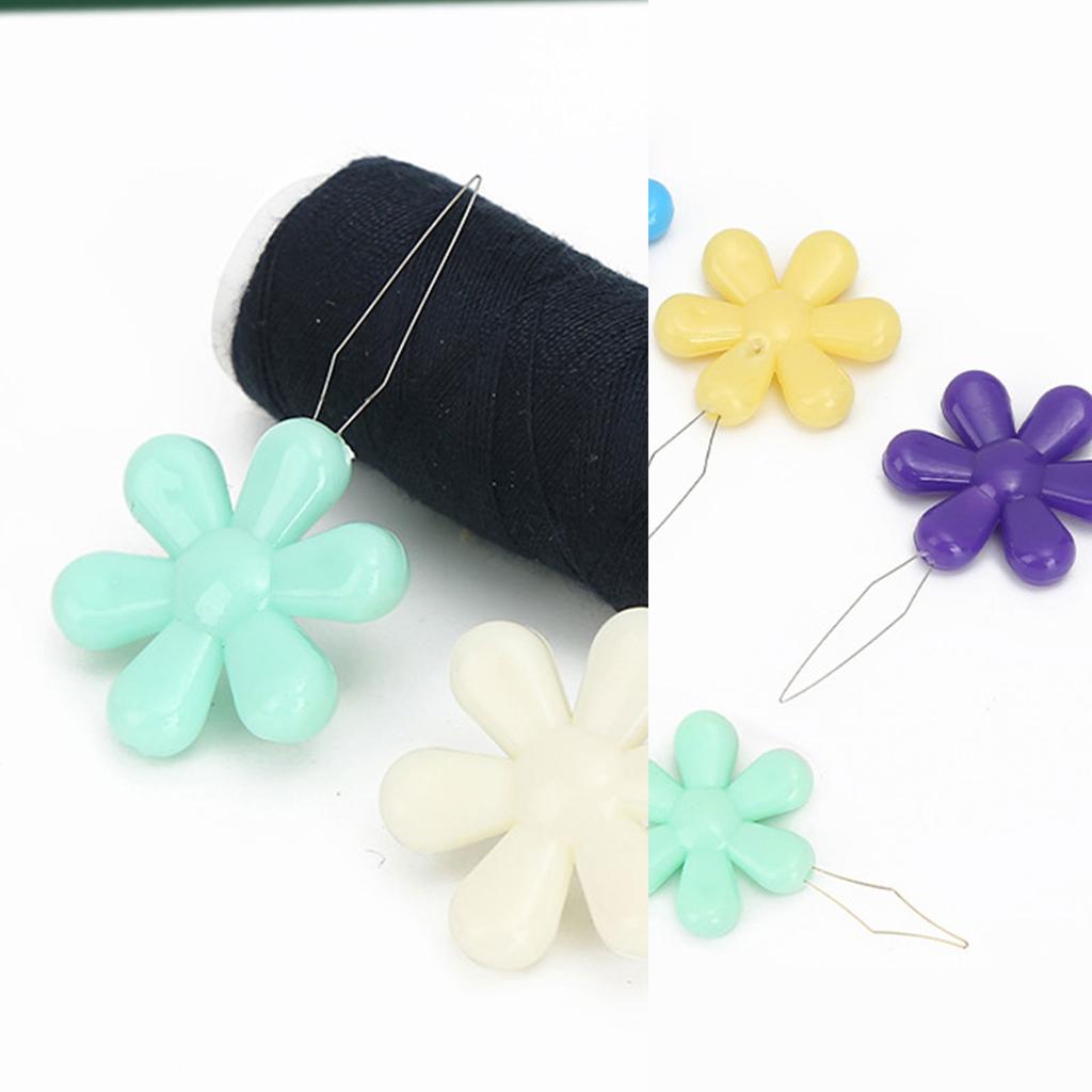 100 Pcs Flower Needle Threader Needle Threading Tool Sewing Accessories for Large Eye Needle Hand DIY Sewing