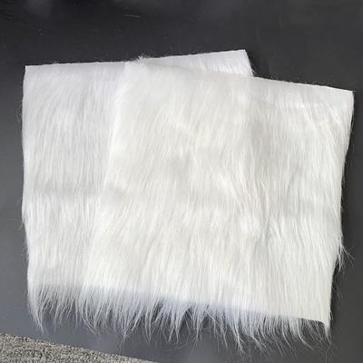 2 Pieces Soft Faux Fur Soft Artificial Wool Craft Supplies DIY Handmade Materials 25x25cm Hair Length 7cm White