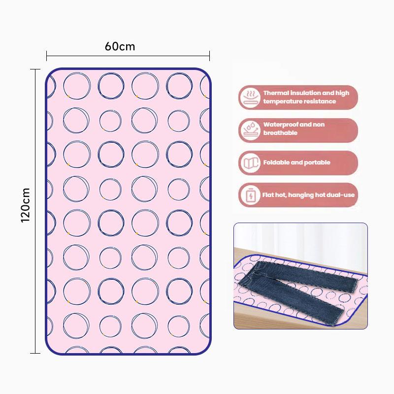 Soft Ironing Mat 6-Layer Thickened Non-slip Laying Ironing Board Protection Heatproof Pad Foldable Insulated for Travel Home