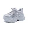 2681 European Mesh Breathable Rhinestone Dad Shoes Women Ins2026 Summer New Platform Casual Shoes