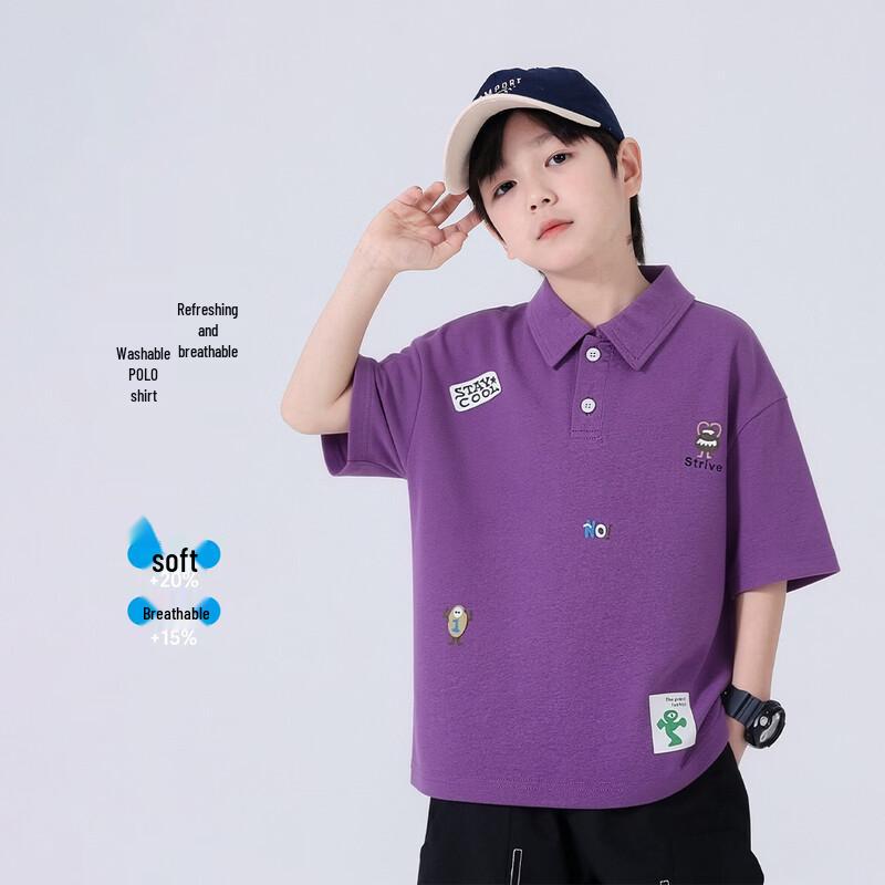 Boys' Casual Summer Short Sleeve Polo T-Shirt