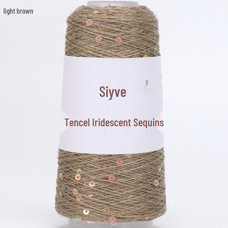 Si Yue Tencel Iridescent Sequin Yarn: Hand-Knitted Fashion Dazzle