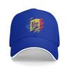 Ripped Rip Open Moldova Flag Palm  Baseball Cap  Tennis Skate Sun Visor Trucker Hat Couple WomenFashion Print Baseball Caps
