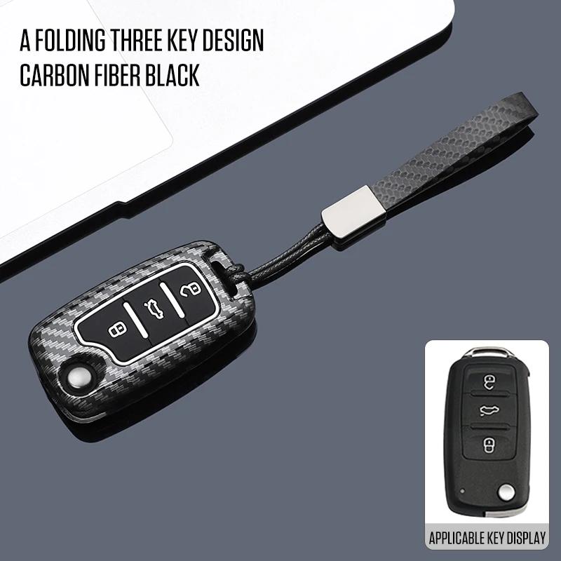 Interior Mouldings Key Case Bag Car KeyChain Metal Key Shell For Volkswagen VW Polo Tiguan Golf 4 5 Jetta Beetle Scirocco Passat