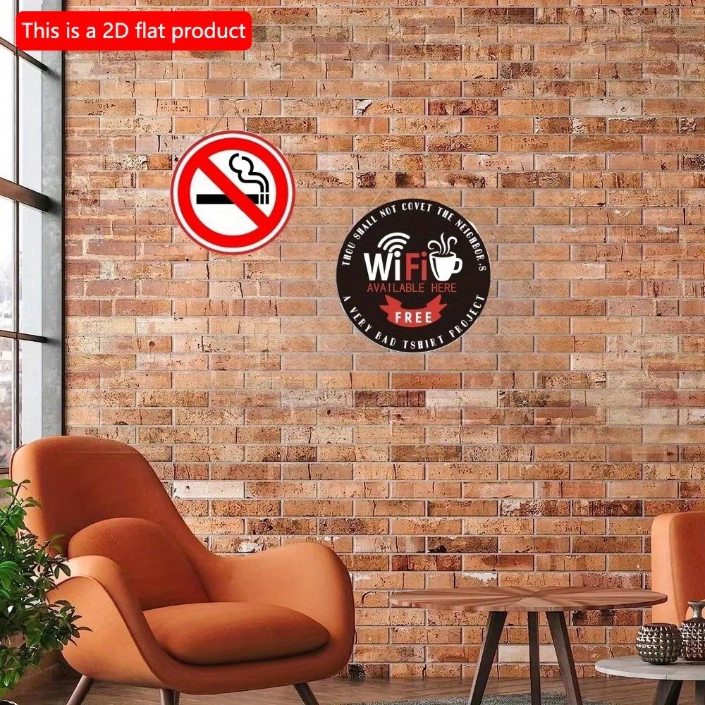 1pc 2d Flat Please Leave Packages, Trash Sign - 20cm, Do Not Enter Sign, No Smoking Sign Round Wooden, Commercial Store Front Restaurant Office