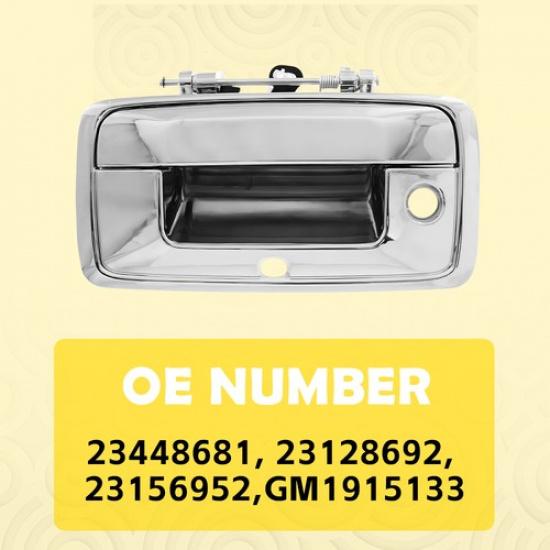 Rear Tailgate Handle Hole Exterior W/Camera Chrome Fit 2014-2015 GMC Sierra 3500