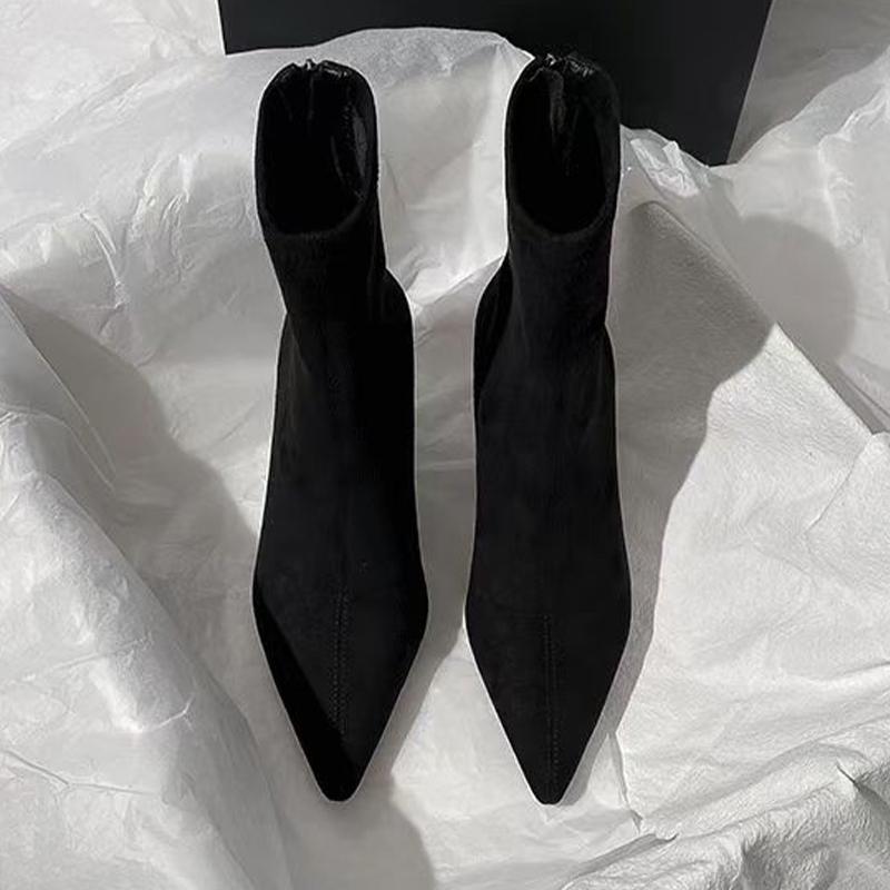 Fashion Women Ankle Boots High Heels Fashion Elegant Shoes for Woman Pointed Toe Designer Pumps Winter 2025 New Luxury Sexy Mujer Botas