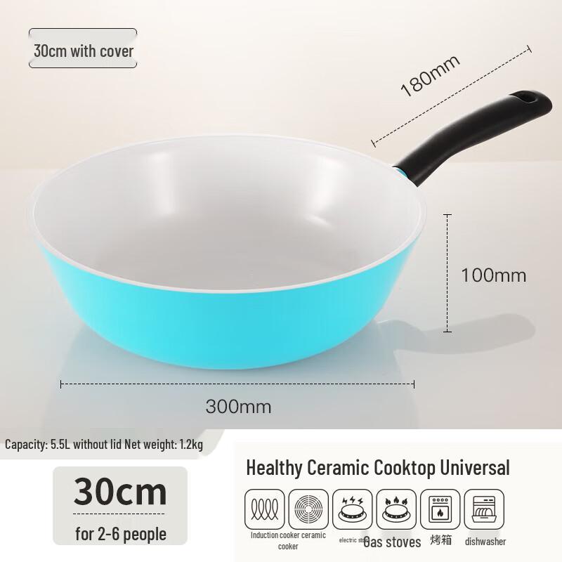 KYOCERA 30cm Ceramic Non-Stick Frying Pan & Wok