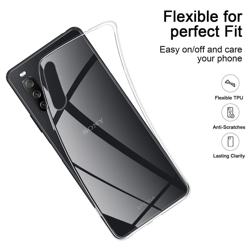 For Sony Xperia 10 V Anti-fingerprint TPU Case Ultra Clear Anti-drop Protective Phone Cover