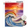 Pearl Painting Set Pearl Art DIY Handmade Crafts Rainbow Ocean Wave Sunset Seascape Home Wall Decoration