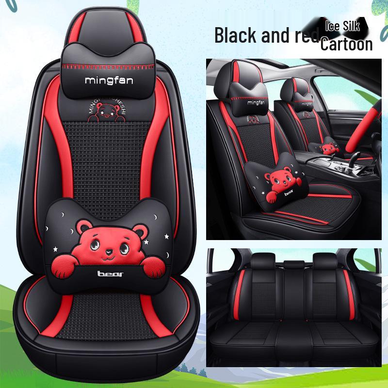 Seventh Gen Elantra Universal Naughty Bear Car Seat Cushion - Leather/Ice Silk, All-Season