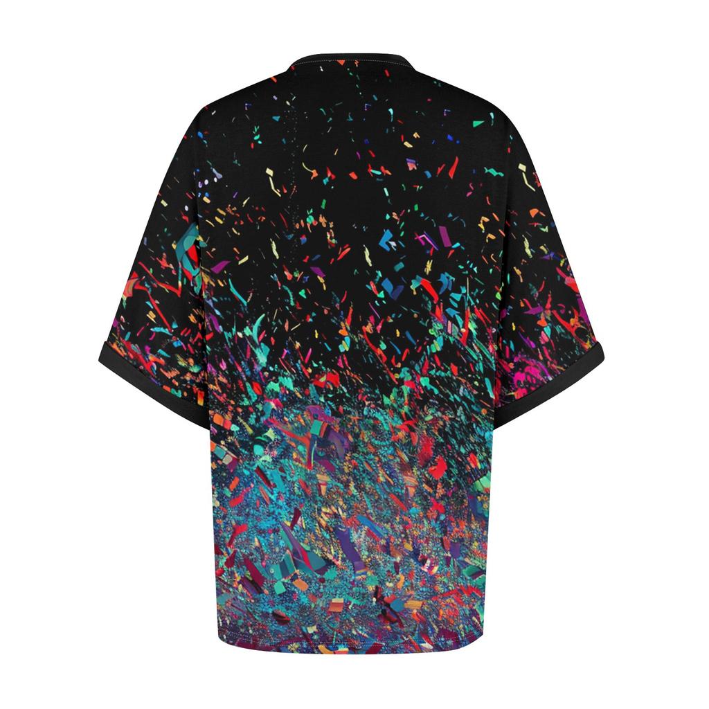 Summer Round Neck 3D Colorful Print Top Fashionable Casual Short Sleeved Women's T-shirts
