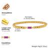 Birthstone Bracelet for Women, Gold Plated Beads Chain Elastic Bracelet, Fashion Dainty Jewelry Friendship Birthday Gift
