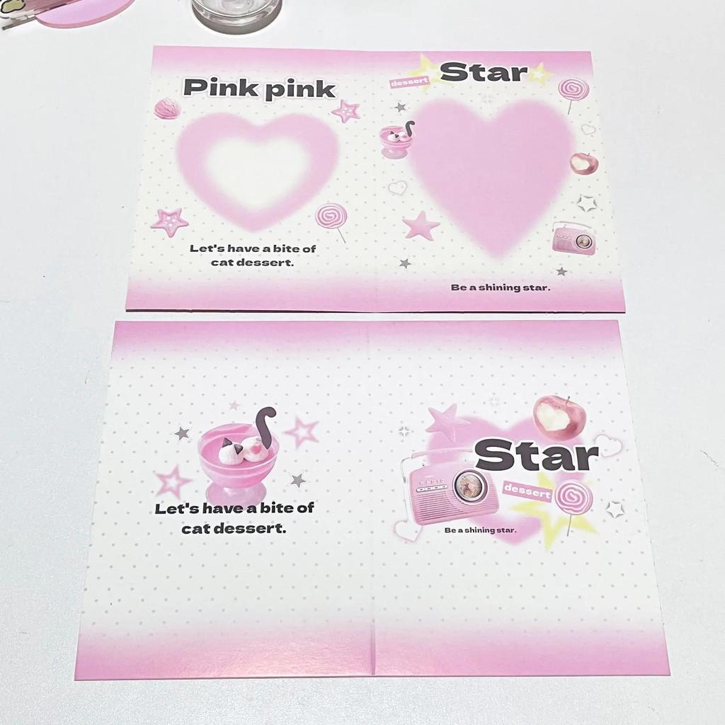 10Pcs Cute Korean Kpop Photocard Holder 3-inch Photocard Back Card Foldable Card Holder Decor Paper Board DIY Packing Material