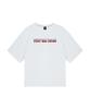 BATTRACT Slogan Season Oversized Short Sleeve T-Shirt [White]