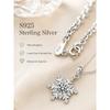 S925 Sterling Silver Snowflake Necklace for Women Versatile High-End Feel Moissanite Pendant Silver Collarbone Chain Gift