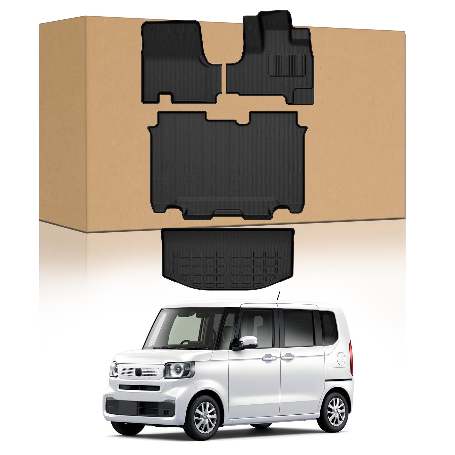 

3D XPE AUTO SPEC Совместимый с Honda NBOX JF5 JF6 3D Коврик для пола Коврик для багажа Коврик для багажника Коврик для ног JOY Turbo Joy nbox Новый Сентябрь Водонепроницаемый коврик чёрный