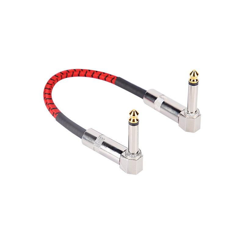1/3Pcs Guitar Effect Pedal Patch Cable 6.35Mm Cord Low Noise Shielded Audio Cable Electric Guitar Color Braided Cable 15/30Cm