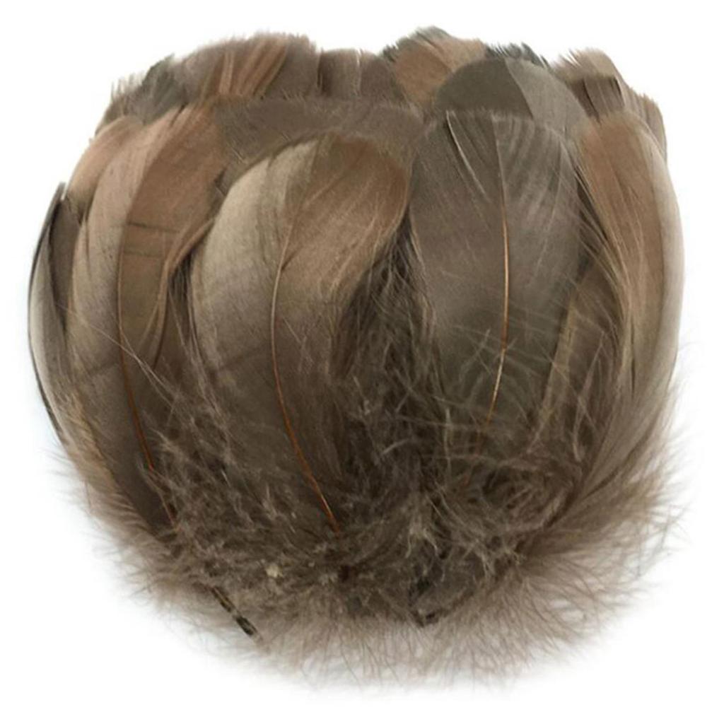 100 Stück 8-12 cm Mittelschwebende Gänsefeder Naturfarbige Feder für Hochzeitsfeier Kleidungsdekoration DIY Bastelfedern