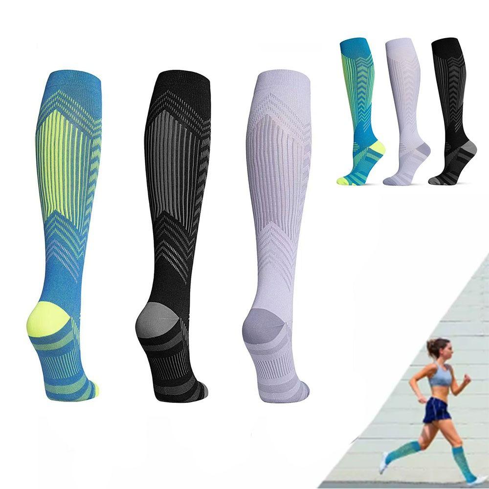 1Pair Comfortable Fitness Long Leg Socks Knee High Cycling Socks Sports  Compression Socks  Running