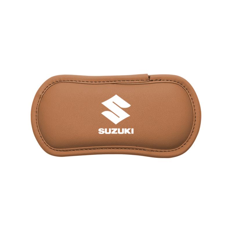 TLIN5 Car Knee Cushion Pad Leather Soft Memory Foam Leg Support Mat For Suzuki Swift Vitara Baleno Jimny Samurai SX4 Ignis Alto Splash