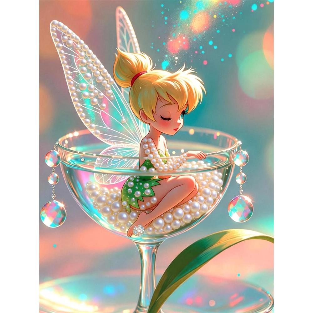 

Disney Pearl Painting Set Tinky Pearl in A Goblet Exquisite and Sparkling Artwork Perfect for Home Wall Decoration and Handmade Gifts 35x45cm