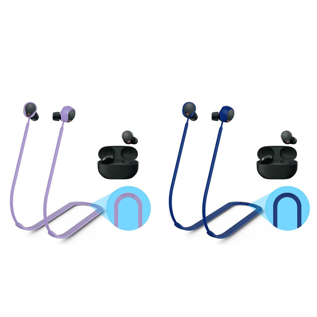 Silicone Anti-Lost Rope Hanging Neck Lanyard Compatible for WF-1000XM5 Bluetoothcompatible Wireless Headphone Cord Strap