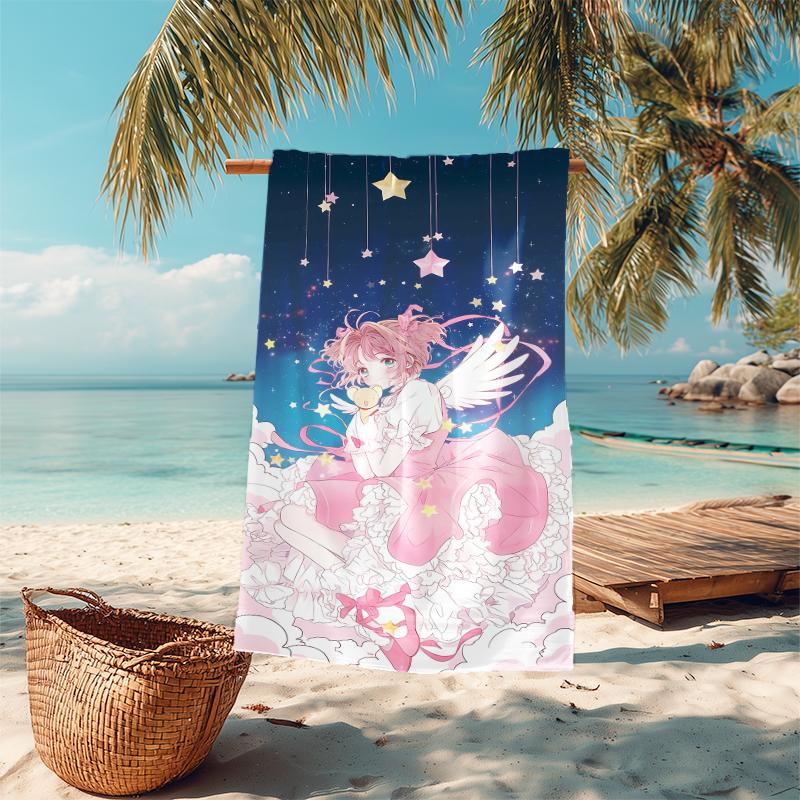 1Pc Magical Fairy Princess Beach Towel Microfiber Beach Towel Thin Absorbent For Beach Swimming Yoga Bath Sports 0917231